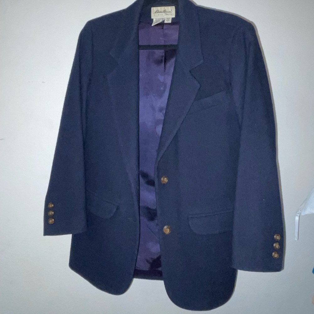 Eddie Bauer Wool Blazer Navy
